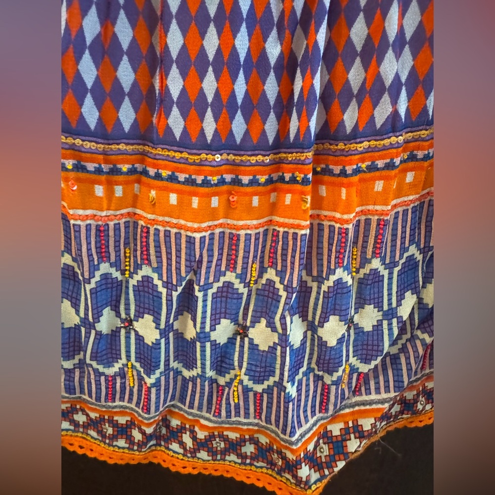 Anthropologie Beaded Pattern Maxi Dress S - Picture 4 of 5